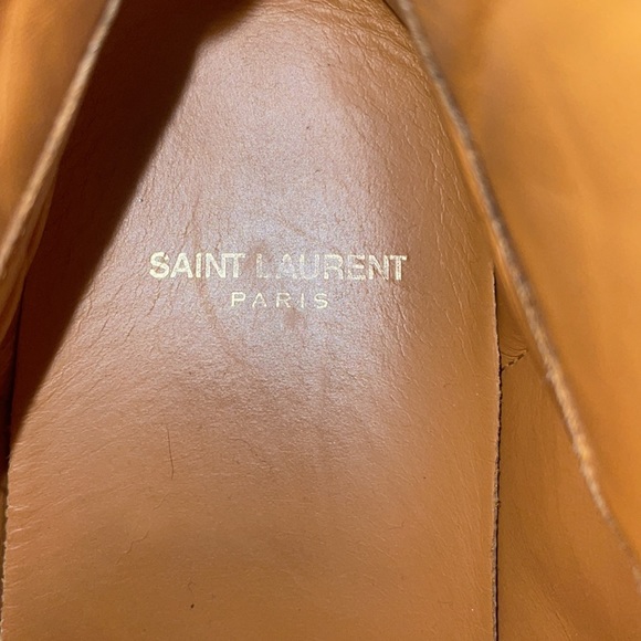 Yves Saint Laurent Shoes Tan Suede Fringed High Top Sneakers Size: 42 - Picture 5 of 7